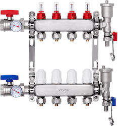 Vevor Underfloor Heating Manifold Set Pex Pipes 4 Branches Vevor Underfloor Heating Manifold Set Pex Pipes 4 Branches