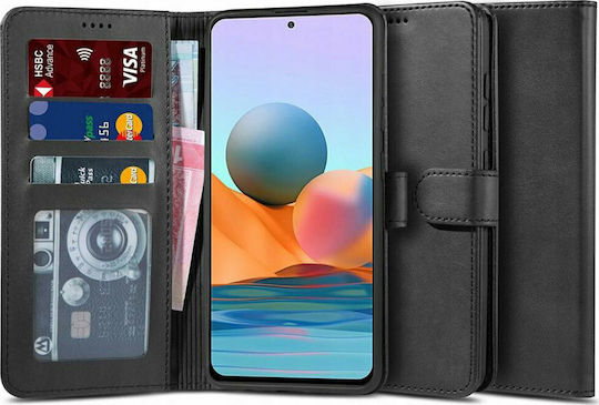 Tech-Protect Brieftasche Synthetisches Leder / Silikon Schwarz (Redmi Note 10 Pro)