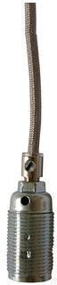 Pendelleuchte Aufhängung 1xE14 Metall Stoffkabel Einheit Ebb&flow Wie14rsi Silber