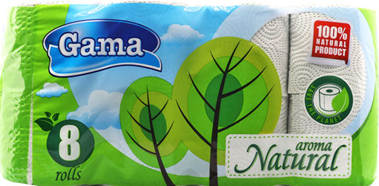 Gama Natural Aroma Toilet Paper 3-ply 8 Rolls Biodegradable