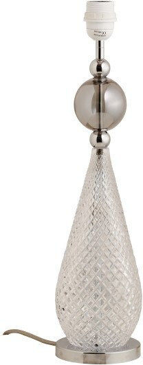 Table Lamp Base 1xe27 Crystal Checkered 47cm Silver Metal Smykke Ebb&flow Ba101140 Smoked