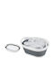 Sidirela Plastic Collapsible Laundry Basket 30lt 55x25x22cm Gray