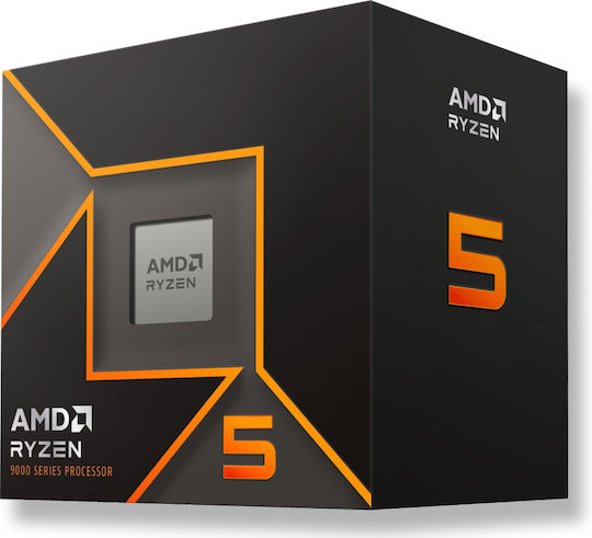 AMD Ryzen 5 9600 3.8GHz Процесор 6 Ядра за Сокет AM5 в Tray Включва Охладител