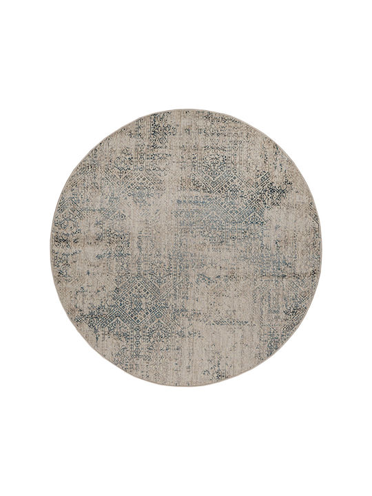 Biokarpet Gossip 9186a Cream Blue Round-160x160