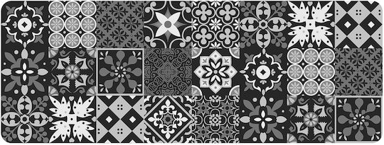 Douceur d'Intérieur Rectangular Kitchen Mat 120x45cm Gray