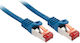 Lindy S/FTP Cat.6 (Gigabit) Καλώδιο Δικτύου Ethernet 1.5m Μπλε