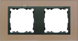 Simon 82 Double Horizontal Glass Frame Copper Silver Frame Graphite 82827-34