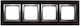 Kontakt-simon Quadruple Glass Lava Switch Frame Set Drn4/73