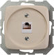 Powerp 1plug Pc Unfr Rj45 Sand