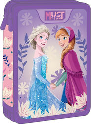 Ученически Несесер Двоен Пълен 15х5х21 Frozen Sisters