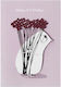 Mini Greeting Card "Happy Birthday!" Bear Red Flowers Joy Brand