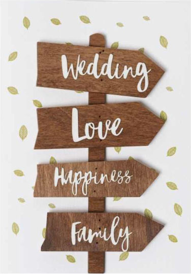 Mini Greeting Card "Wedding Love Happiness Family" Signs Joy Brand