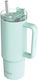 Quokka Handled Tumbler Stainless Steel BPA Free 950ml Turquoise with Straw and Handle