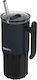 Quokka Handled Tumbler Θερμός Ανοξείδωτο BPA Free 720ml Black με Καλαμάκι και Λαβή