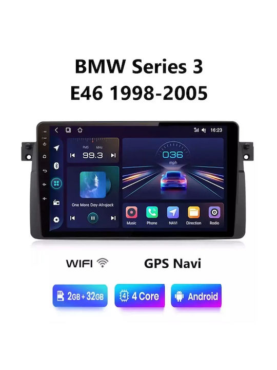 Car Audio System for BMW E46 1998-2005 (Bluetooth/USB/WiFi/GPS/Apple CarPlay/Android Auto) with 9" Touch Screen