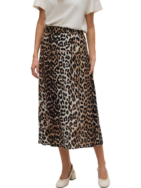 Vero Moda Maxi Skirt Leopard Brown