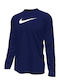 Nike Hydroguard Παιδικό Μαγιό Μπλούζα με Μακρύ Μανίκι Μπλε
