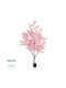 Globostar Artificial Garden Pink Cherry Blossom Tree 20678 Decorative Artificial Tree Pink Cherry Blossom H200cm
