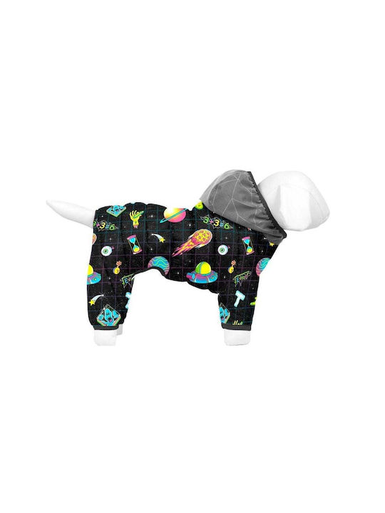 Jachetă impermeabilă Waudog cu glugă "Rick Morty 2" S35 52-55cm X 31-36cm