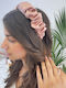 Satin Scrunch Hair Headband Pink