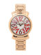 Gaga Milano Women's Watch with Pink Gold Metal Bracelet