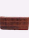 Small Leather Women's Wallet Classic Tabac Brown