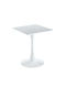 Table Dining Room Wooden Black Velvet-Black Metal 60x60x75cm