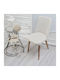 Milano Scaune Sala de mese Lemn Alb 1buc 48x50x91buc