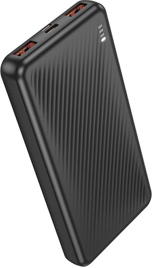 Borofone BJ56 Graceful Power Bank 10000mAh 22.5W με 2 Θύρες USB-A Μαύρο
