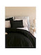 Palamaiki Etoile Pillowcase Set with Envelope Cover Jet Black 52x72cm.