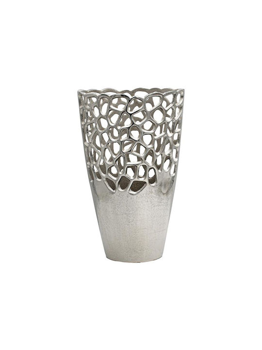 Fylliana Διακοσμητικό Βάζο Metallisch Fl8852 Silber 24x14x39cm 1Stück