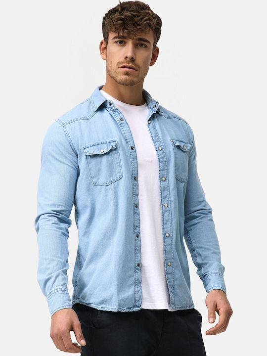 Langärmlig Jeans Hemd Jean