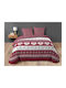 Douceur d'Intérieur Duvet Cover Set Cotton Queen with 2 Pillowcases 220x240 Alpage Burgundy