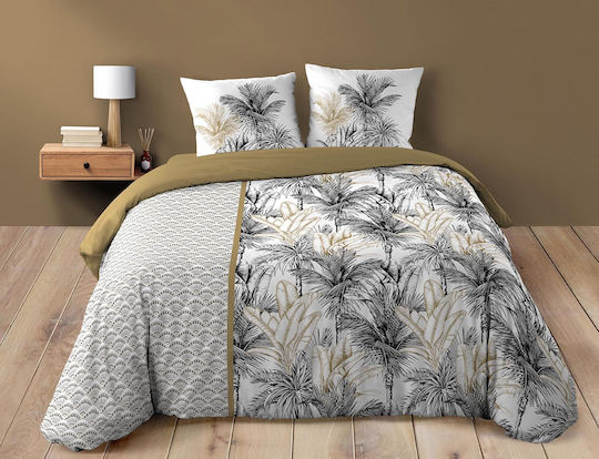 Douceur d'Intérieur Duvet Cover Set Cotton Queen with 2 Pillowcases 220x240 Dakar Beige