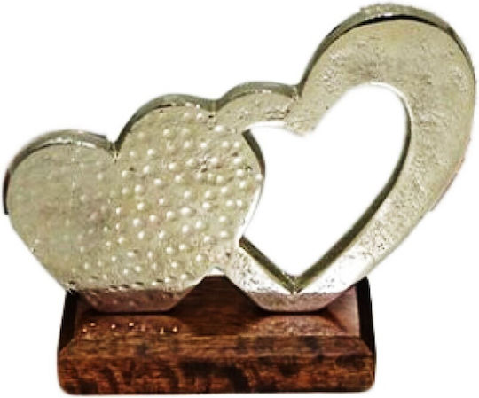 Decorative Metal Silver Hearts 18x5x158m Inart 3-70-115-7818 Inart