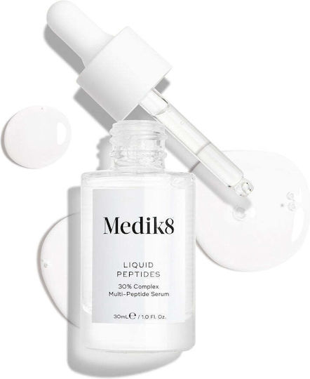 Medik8 Liquid Peptides Feuchtigkeitsspendend & Anti-Aging Kindersitz Gesicht mit Vitamin C & Peptide für Strahlkraft & Straffung 30ml