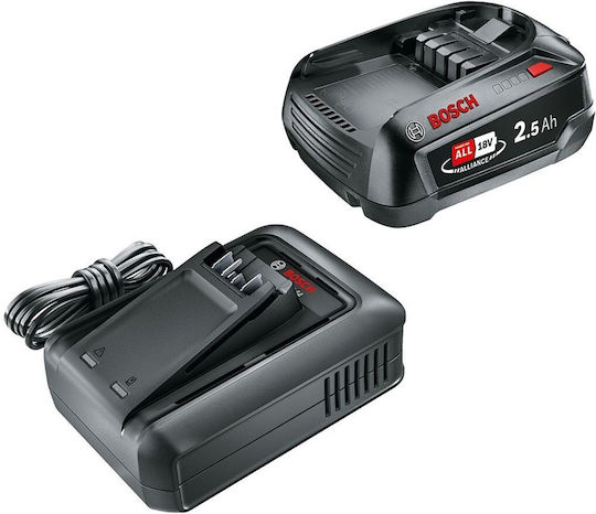 Bosch Batterie-Set Kapazität 2.5Ah 18V mit Ladegerät