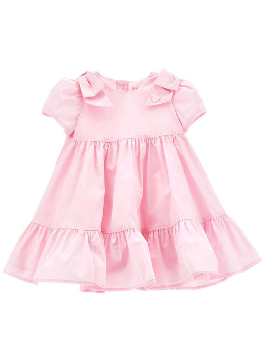 -cute Poplin Dress Baby Girls-37e900 Children's Dress Pink