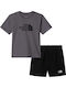 Kids' Set with Shorts Summer 2pcs Smoked Pearl/black