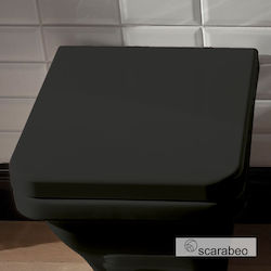 Capac pentru vas de toaletă Scarabeo Butterfly cu închidere lentă Scarabeo Night Black Chr
