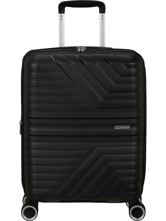 American Tourister Βαλίτσα Ταξιδίου Καμπίνας Σκληρή Shadow Black με 4 Ρόδες Ύψους 55εκ.