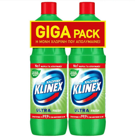 Klinex Ultra Χλωρίνη Fresh 1250ml 2τεμ