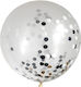 Transparent Balloon Silver Confetti 3 Sizes 19"...