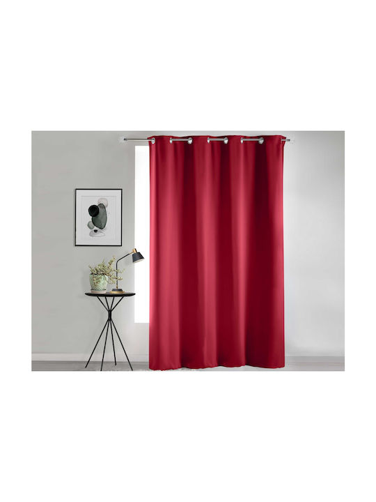 Douceur d'Intérieur Curtain Blackout Window with Grommet Red 135x280cm