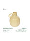 Globostar Artificial Garden Scheelite 21507 Decorative Ceramic Vase Beige Φ15 X H17 Cm