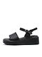 Ferlin Women's Ankle Strap Platforms Black