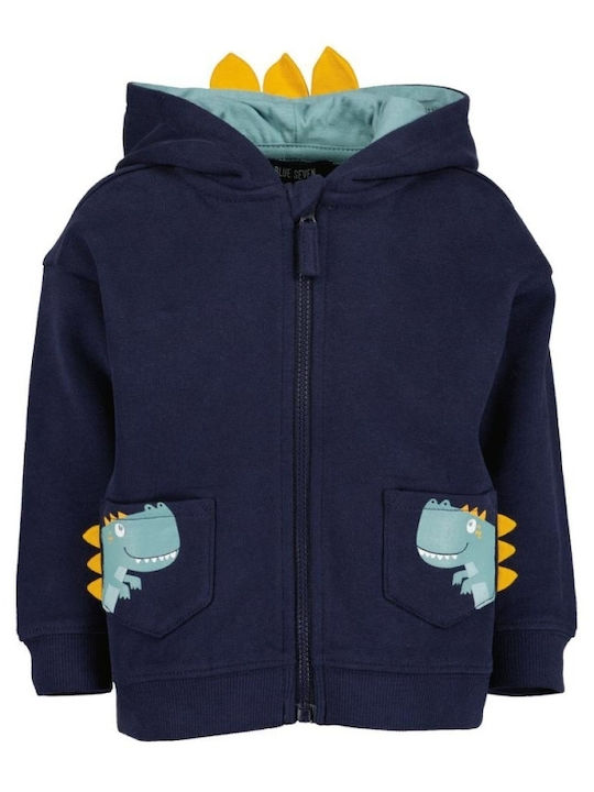 Kids Sweatshirt Cardigan Navy Blue