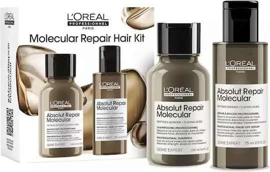 L'Oréal Professionnel Absolut Repair Molecular Σετ Περιποίησης Μαλλιών Αναδόμησης & Θρέψης για Ταλαιπωρημένα Μαλλιά με Σαμπουάν & Serum 2τμχ