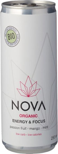 Energy-drink Passion Fruit Mango Mint Nova Organic Energy 250ml