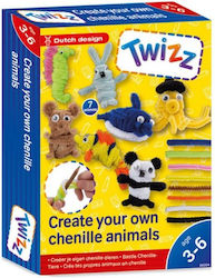 Set Creativ Șnururi din Pluș 7 Modele Animale